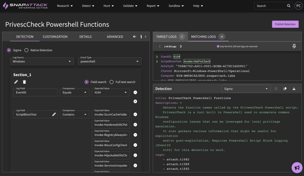 Modernizing Threat Intelligence with TTPs - SnapAttack Platform